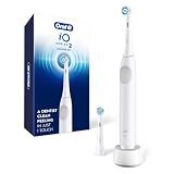Oral-B Rechargeable Electric Toothbrush, iO2 Starter Kit, 3 Cleaning Modes, Automatic Pressure Sensor to Protect Gums, 2 Brush Heads, Pure White