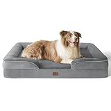 Bedsure L Plus Orthopedic Dog Bed for Large Dogs - Washable Dog Cat Bed Waterproof, L Plus Big Comfort Dogs Couch Sofa with Washable Removable Cover, Pet Bed with Nonskid Bottom, Grey, 38"