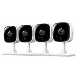 Tapo 1080P Indoor Security Camera, Baby Monitor, Dog Camera, C100(4-Pack)