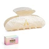Fycert Gifts for Women Teen Girls,Medium Initial Hair Clips - Gold,A