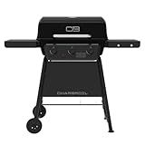Charbroil Classic 3-Burner Propane Gas Grill, 30,000 BTU, 360 Sq. In. Cooking Area, Porcelain-Coated Grates, Compact Outdoor BBQ Grill with Side Shelves