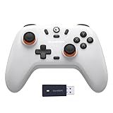 GameSir Nova Lite 2.4g Wireless Controller for Windows PC, iPhone, Android, Switch & Steam Deck, Bluetooth Controller Gamepad with Hall Effect Trigger,Turbo,Rumble Vibration(White)