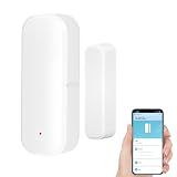 Smart WiFi Door Sensor: Wireless Window Sensor with App Notification Alert, Tuya Door Open Contact Sensor for Home Security, No Hub Required, Compatible with Alexa Google Assistant