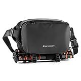 K&F CONCEPT 2 in 1 Sling Bag Everyday Shoulder Bag & Multifunction Photography Crossbody Camera DSLR Backpack Portable Bag Black