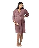 Kindred Bravely Emmaline Maternity & Nursing Robe Hospital Bag/Delivery Essential (Twilight, Small/Medium)