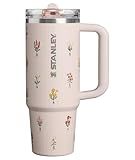 STANLEY Quencher ProTour Flip Straw Tumbler | Leakproof Lid, Straw & Handle | Insulated Stainless Steel | Fits Cup Holders | Perfect Mother’s Day Gift | BPA-Free | 30 oz | Rose Quartz Bouquets