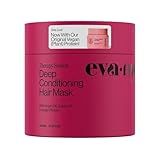 Eva NYC Therapy Session Deep Conditioning Hair Mask with Vegan Protein, Jojoba Oil + Argan Oil - Hydrate, Soften + Repair Hair Strength - Sulfate Free - Warm Vanilla Scent - 13.5 fl oz