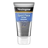 Neutrogena Sport Face Sunscreen SPF 70+, Oil-Free, 2.5 fl oz, Sweat & Water-Resistant, Broad-Spectrum UVA/UVB, Nourish & Restore Skin Balance, Oxybenzone Free Sunscreen For Face