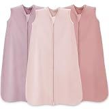 Wrrernsin Baby Sleep Sack 0-6 Months,100% Cotton TOG 0.5 Wearable Blanket for Newborn and Infant, 3 Pack 2-Way Zipper Lightweight Sleeping Bags for Toddler
