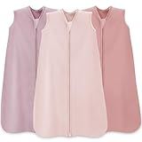 Wrrernsin Baby Sleep Sack 0-6 Months,100% Cotton TOG 0.5 Wearable Blanket for Newborn and Infant, 3 Pack 2-Way Zipper Lightweight Sleeping Bags for Toddler