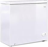 TABU 12.0 Cu Ft Chest Deep Freezer, Large Freestanding Chest Freezer with 7 Level Adjustable Thermostat, Compact Top-opening Deep Freezer with Removable Storage Basket, White