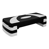 BalanceFrom Aerobic Step Platform Trainer with Adjustable 3-Level Risers, 400 Pound Weight Capacity – Non-Slip Exercise Stepper for Cardio, Strength, and Fitness Workouts at Home or Gym