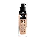 NYX PROFESSIONAL MAKEUP Can't Stop Won't Stop Foundation, 24h Full Coverage Matte Finish - Natural