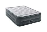 Intex 64417ED 22in Queen Dura-Beam Comfort Plush High-Rise Inflatable Air Mattress with Built in Pump for Travel and Camping, 600lb Weight Capacity