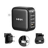 MINIX NEO P3 100W Turbo 4-Port GaN Wall Charger, 3 x USB C port Fast Charging Power Adapter(Max 100W/20W), 1 USB-A (Max 18W). Compatible with MacBook Pro Air, iPad Pro, iPhone 17/16 Pro Max,Galaxy S23