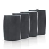 STUDIOFINIX 6.5 Inch Outdoor Speakers Wall-Mounted 800W - Waterproof and High-Performance Audio Solution for Indoor/Outdoor,Home,Patio,Garden,Backyard(4 Passive Speakers Bundle/Black)