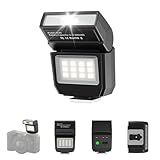 ULANZI SL03 Camera Mini Flash Speedlite with Video Light, GN8 6500K External Flash 90° Angle Adjustable Speedlite Compatible with Sony/Canon/Fuji/Nikon DSLR, Universal Single Contact Hot Shoe Mount