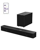 ULTIMEA 2.1ch Surround Sound Bar with Wireless Subwoofer, VoiceMX & BassMX, App Control, 240W Peak Power Soundbar for Smart TV, Adjustable Bass, HDMI, Optical, Bluetooth 6.0, Poseidon M30 (2026 Model)