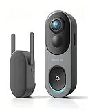 BOTSLAB 5MP Wireless Video Doorbell Camera,180° Head-to-Toe View, AI Motion Detection, VR Mode, Battery or Wired Powered, Easy Installation, Weatherproof, No Monthly Fee, 2.4GHz WiFi