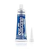 Novique Aquarium Silicone Sealant Fish Tank Clear Sealant Non-Toxic Waterproof Strong Adhesion Solvent Free 3 Ounces (85g) 1 Pack