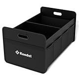 K KNODEL Car Trunk Organizer, Foldable Organizer for Car, Automotive Consoles & Organizers, Storage with Reinforced Handles (Small, Black)