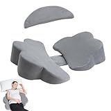 Pregnancy Pillow for Sleeping,Maternity Pillow for Pregnant Women Side Sleeping,Larger Wedge Body Pillow for Back, Belly & Hip Support with High-Density Foam,Portable&Lightweight for Bed, Travel,Gray