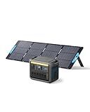 Anker SOLIX C1000 Portable Power Station with 200W Solar Panel, 1800W Solar Generator, 1056wh LFP (LiFePO4) Battery, 6 AC Outlets, Up to 2400W for Home, Power Outages, and Outdoor Camping