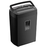 Bonsaii 12-Sheet Cross Cut Paper Shredder, 5.5 Gal Home Office Heavy Duty Shredder for Paper, Credit Card, Mail, Staples, with Transparent Window, High Security Level P-4 (C275-A)