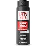 HAPPY NUTS Comfort Powder Deodorant For Men: Anti-Chafing, Sweat and Odor Control for Jock Itch, Aluminum-Free, 6 oz (1 Pack), Original Scent