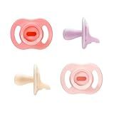 Tommee Tippee Ultra-Light StayPut Pacifier, One-Piece Silicone Design, 0-6m, 4 Pack