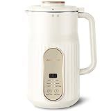 Nut Milk Maker, AlfaBot N2 Automatic Almond Milk Machine for Homemade Plant-Based Milk, Oat, Soy, Yogurt, 5 Modes/35OZ Big Capacity Soy Milk Maker with Delay Setting and Self Cleaning (Cream)