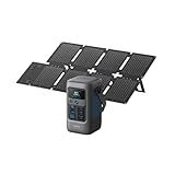 Anker SOLIX C200 DC Power Bank Station and 60W Solar Panel, 192Wh Portable Power Station, LiFePO4 Battery, 200W Solar Generator, For Outdoor, Camping, Traveling, and Emergencies