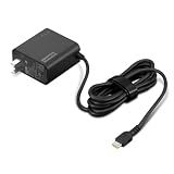 Lenovo USB-C 65W Wall Charger - PD 3.0 - Power Adapter for Laptop, Tablet, Notebook, USB-C Compatible Devices - Slim, Light and Portable with 5.9 Foot (1.7m) Cable - Black