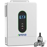 Aninerel 12000W Solar Hybrid Inverter 48V DC to 120V/240V AC Single Phase Split Phase Power Inverter, Pure Sine Wave, Built-in 2 MPPT Controller, Max. 220A Battery Charging, Parallel 6 Units, UL1741