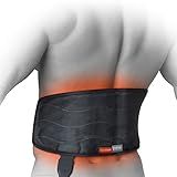 Pure Enrichment PureRelief Pro Far Infrared Universal Heat Wrap - Deep Muscle Relief for Back, Neck, Shoulder, & Knee Pain in Athletes, 4 Heat Settings, Dry/Moist Heat, Lumbar Heating Pad (Iron Gray)