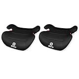 Diono Solana Lite Backless Booster Car Seat Pack of 2, Lightweight & Portable for Travel, Machine Washable Covers, 40-100 lbs, Black Storm