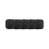 Blink Outdoor 4 (newest model), Wire-free smart security camera, two-year battery life, two-way audio, HD live view, enhanced motion detection, Works with Alexa – 5 camera system