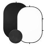 SEDGEWIN 3x5ft/1x1.5m White Black Photo Backdrop, Double-Sided Pop Up Photography Background with Carry Bag Reversible Collapsible Backdrops for Photoshoot TikTok YouTube Video Live Streaming
