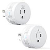 EIGHTREE Smart Plug 2025 Upgrade to 15A, Bluetooth & Wi-Fi Outlet Plug Dual Connection, Voice Control, Remote Control Outlet Timer Indoor, Smart Plugs that Work with Alexa & Google, 2.4GHz Wi-Fi Only