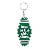 Msdove Keys to the Shit Show Keychain Funny Keychain Novelty Gag Gifts Hilarious Gift Idea White Elephant Gift for Mens Women Friends Birthday