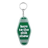 Msdove Keys to the Shit Show Keychain Funny Keychain Novelty Gag Gifts Hilarious Gift Idea White Elephant Gift for Mens Women Friends Birthday