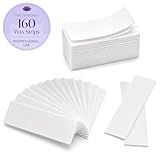 160 Wax Strips for Hair Removal – Extra-Large Non-Woven Strips for Legs, Arms, Back & Body – Works with All Soft Waxes – Salon & Home Use