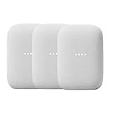 Google Nest Audio (3-Pack) Smart Speakers – Multi-Room Wireless Home Speaker Bundle with Bluetooth, Wi-Fi, Assistant, Stereo Sound, Voice Control & Smart Home Integration