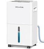 Bicepos Bicepos 1500 sq.ft Dehumidifier for Basement, 21 Pints Dehumidifiers for Home with Drain Hose, Continuous Drainage, Washable Filter, Intelligent Humidistat for Bedroom, Large Room, White