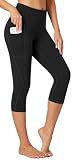 Heathyoga Capri Leggings for Women High Waisted Capri Leggings with Pockets for Women Tummy Control Yoga Pants Women