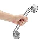 AmazerBath Shower Grab Bars for Bathtubs and Showers, Handicap Grab Bars for Shower Anti Slip, Shower Grab Bars for Senior for Wall Stainless Steel, Holds up to 500LBs, 12" L x 1" D, Brushed Nickel