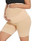 KIM S Maternity Dress for Wedding Guest Shapewear Underwear Belly Bands for Pregnant Women Maternity Bodysuit Photoshoot Panties Fall Gender Reveal Dress Outfit Baby Shower Dress for Mom be (Nude L)