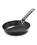 Merten & Storck 8” Carbon Steel Skillet, Pre-Seasoned Frying Pan for Induction, Gas, and Open Flame, Lightweight Nonstick Cookware for Searing, Grilling, Oven Use, and Camping