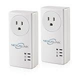 NexusLink G.hn Powerline Ethernet Adapter Kit – 1200 Mbps, Gigabit Port - Stable Ethernet Over Power for Gaming & Streaming, Home Network Expander, Wall Plug - 2 Units (GPL-1200-KIT)