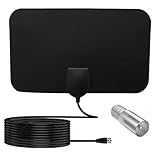TV Antennas, HD Digital Antenna for Smart TV Indoor, 360°Signal Reception - Digital TV Antenna Indoor Support 4K 1080p for All Type of HDTV Digital TV's